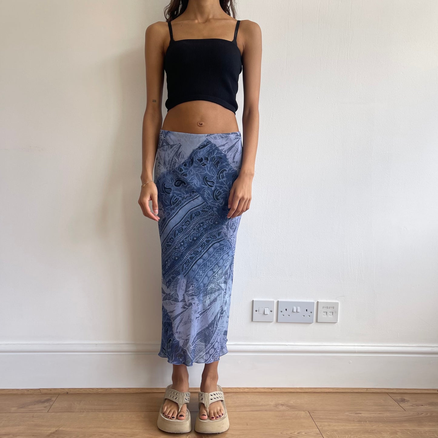 Blue midi skirt - Size S