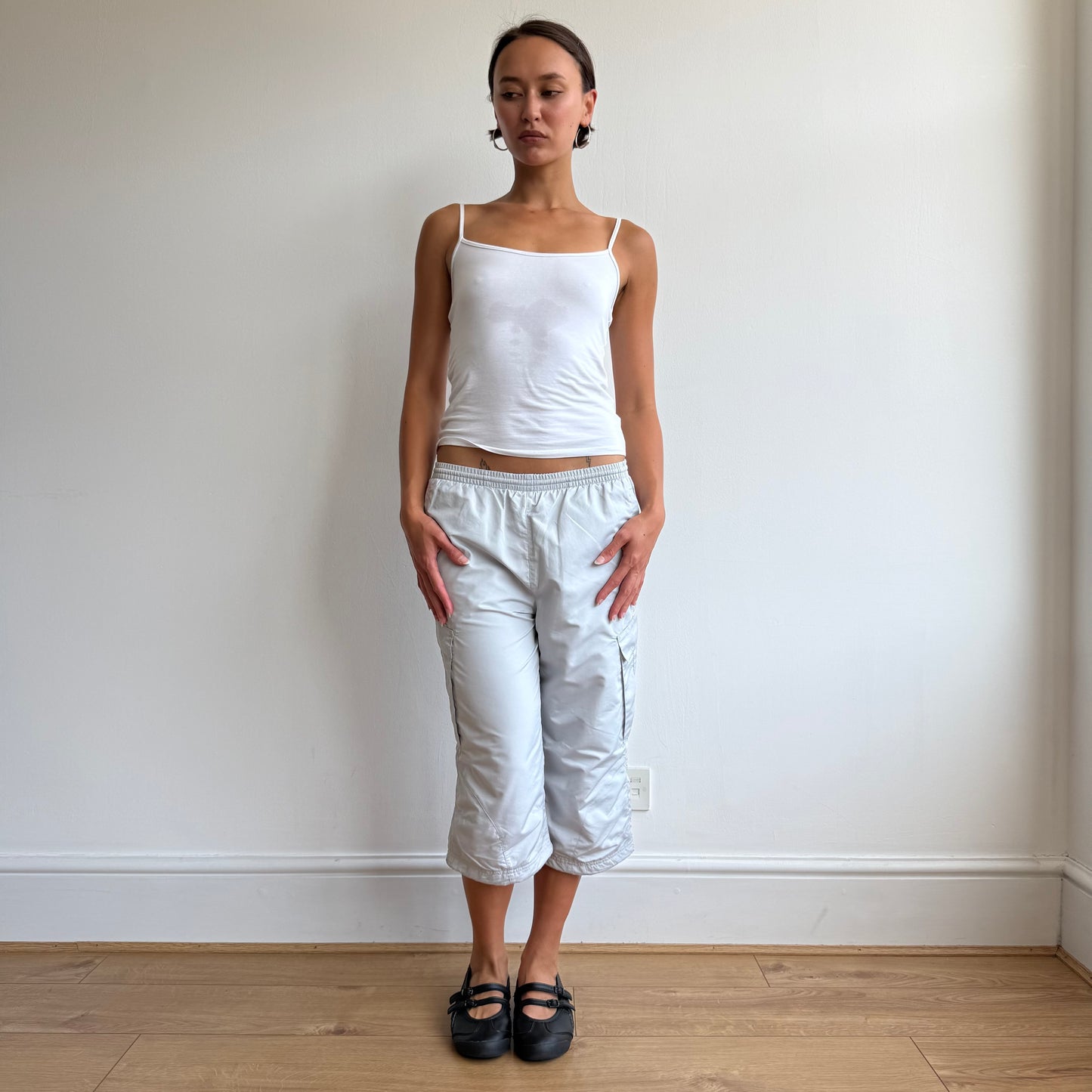 Light grey Adidas capris - Size S