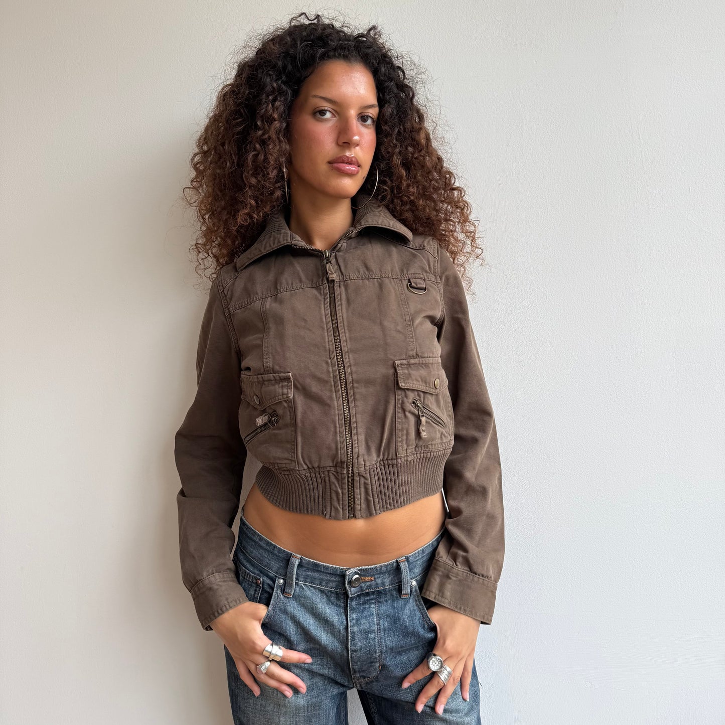 Brown bomber jacket - Size S