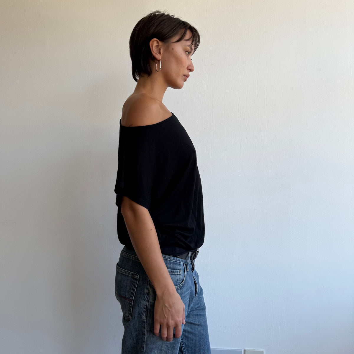 Black slouchy t-shirt - Size M
