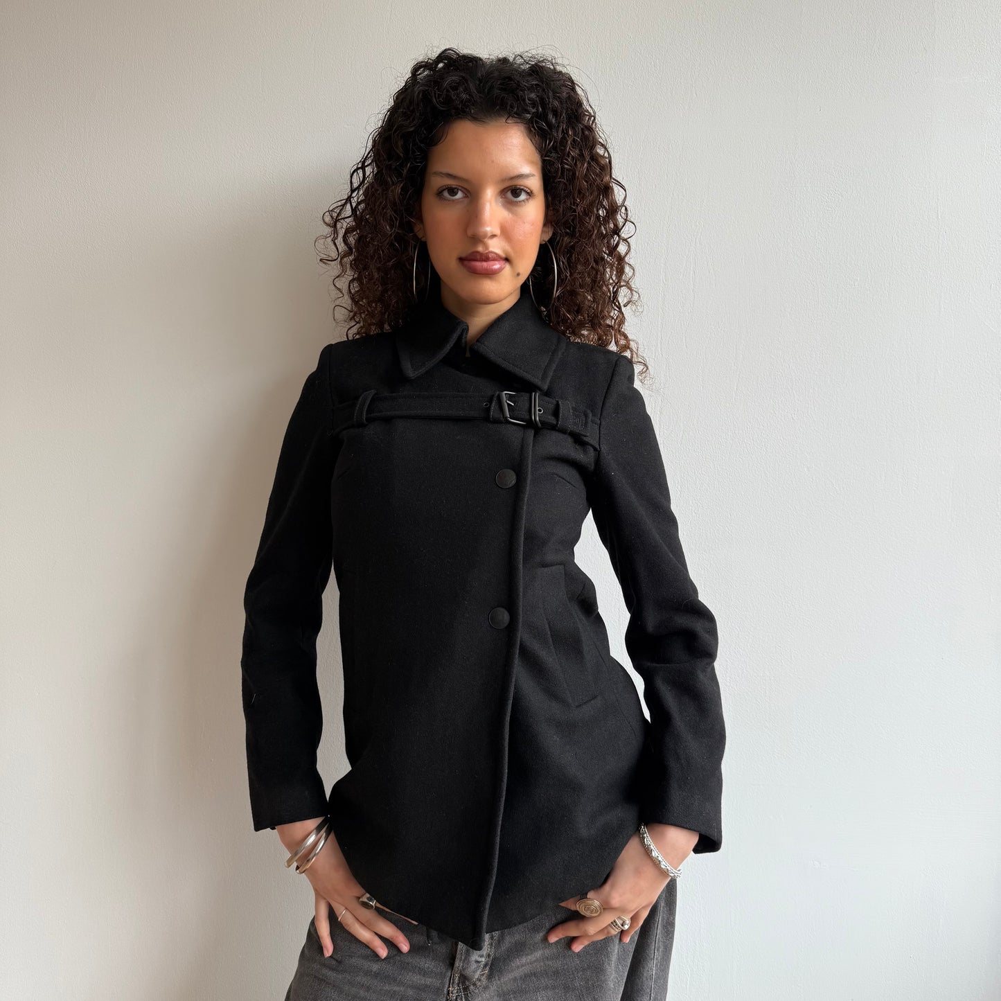 Cop Copine buckle peacoat - Size S