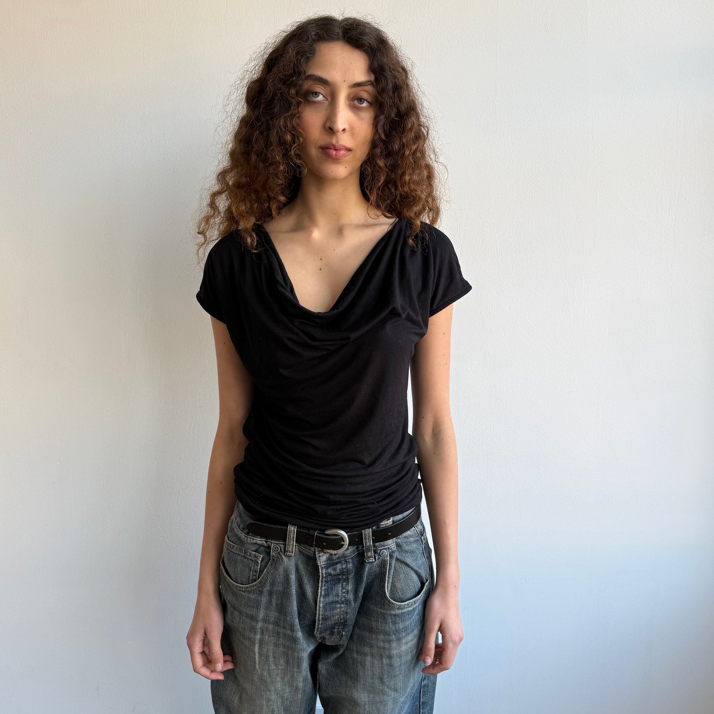 Black slouchy t-shirt - SizeS/M