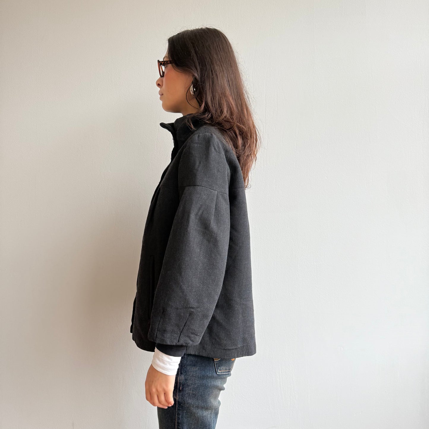 Dark grey swing coat - Size M