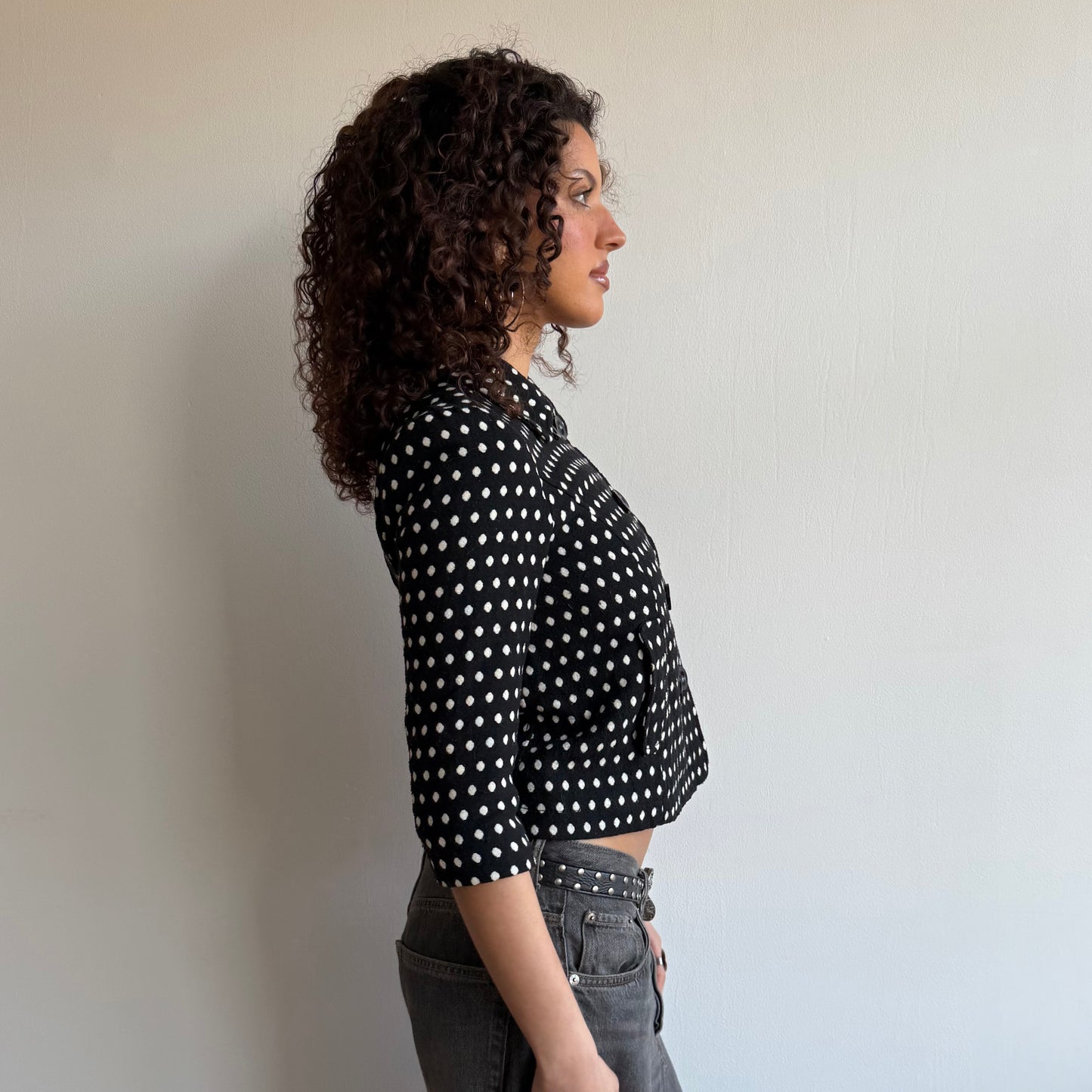 Polka dot peacoat - Size S