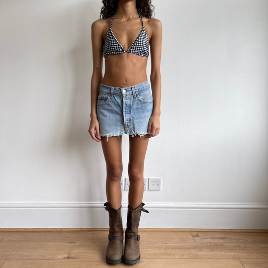Black gingham bikini - Size XS/S