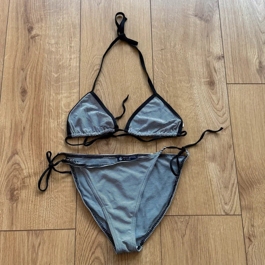 Black striped petit bateau bikini - Size S