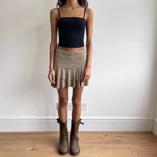 Khaki rara mini skirt - Size S