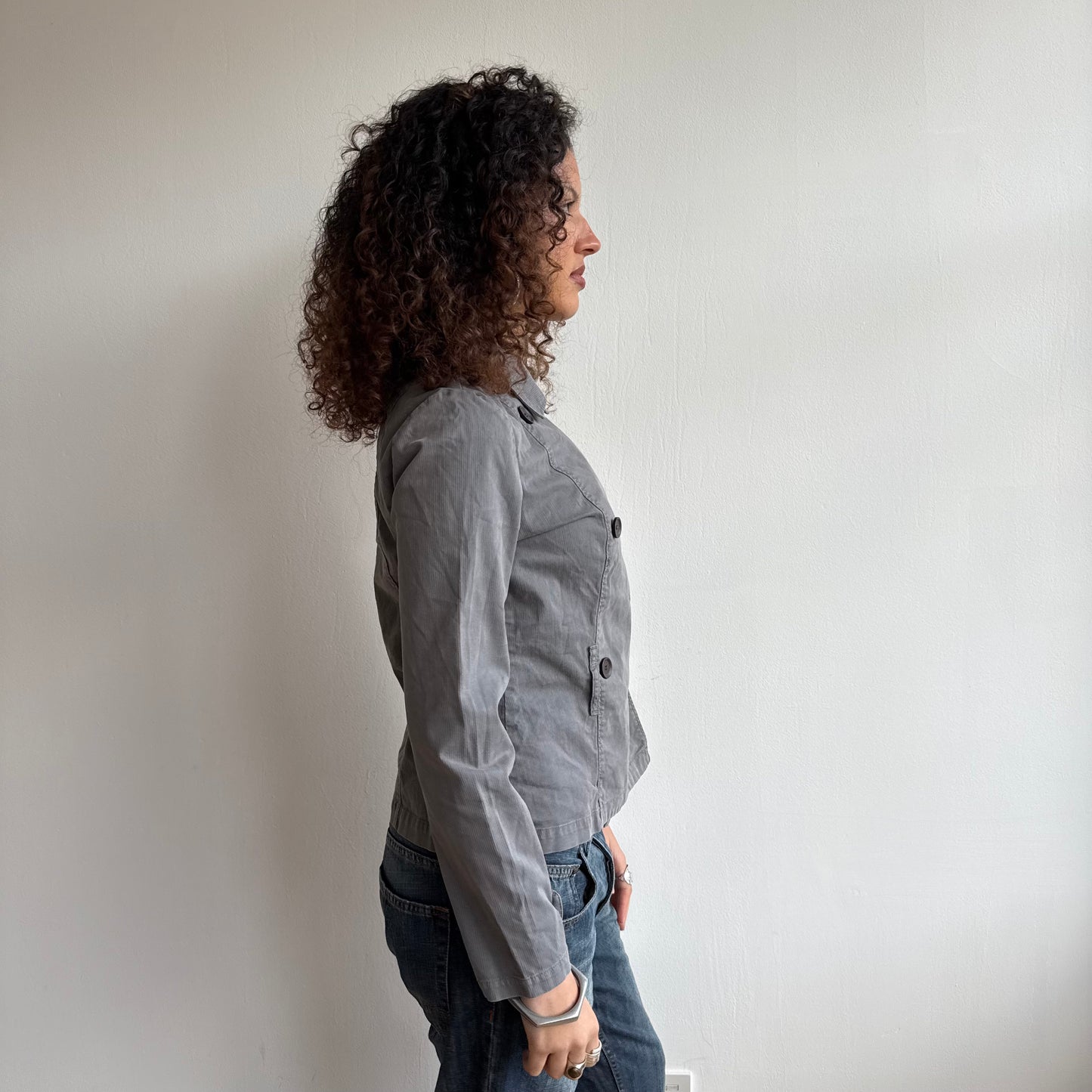 Grey peacoat - Size S/M