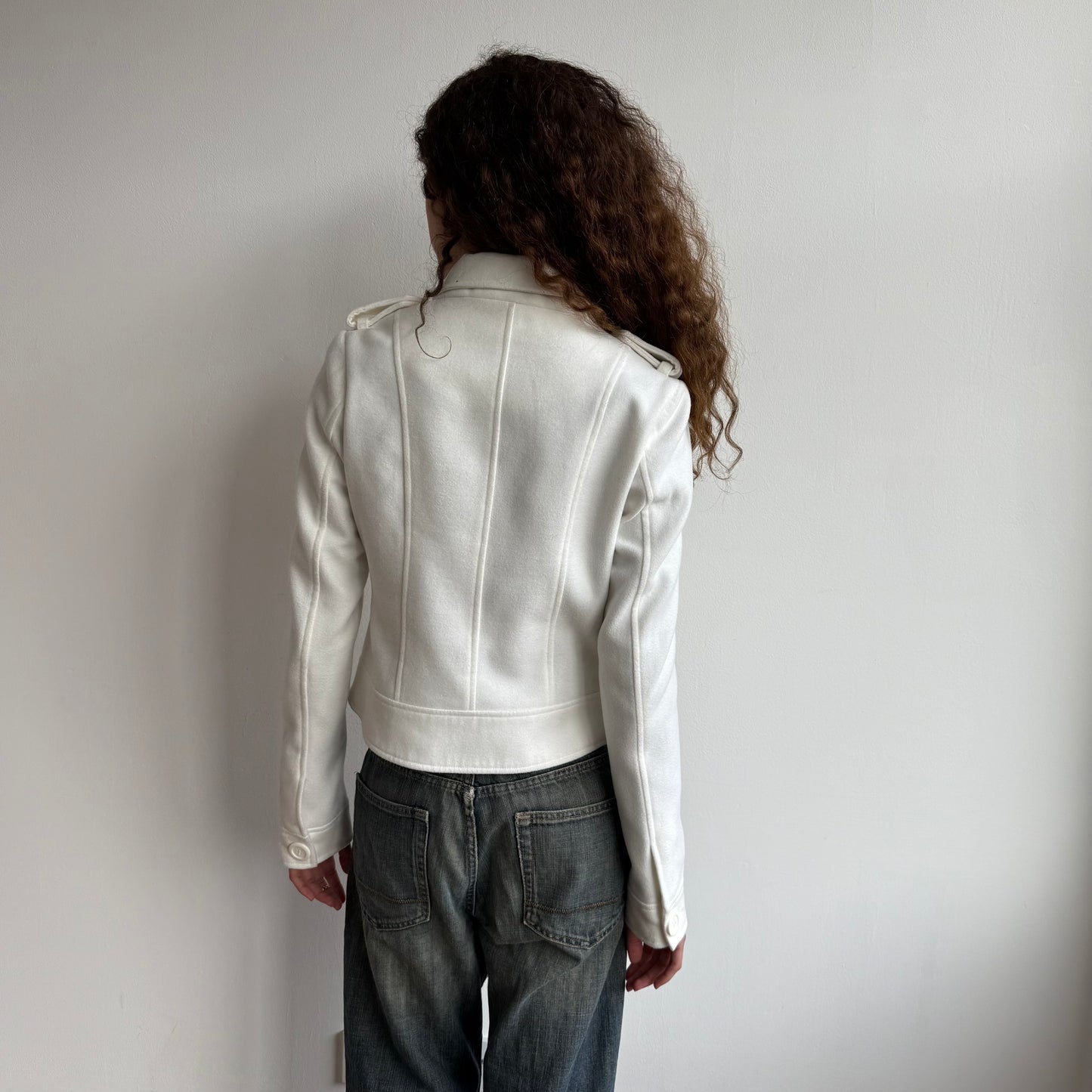 White double breasted peacoat - Size S
