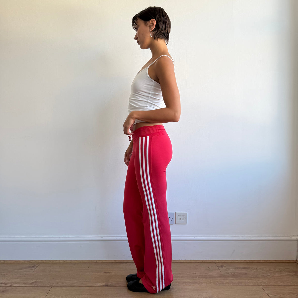 Red Adidas toggle waist yoga pants - Size S