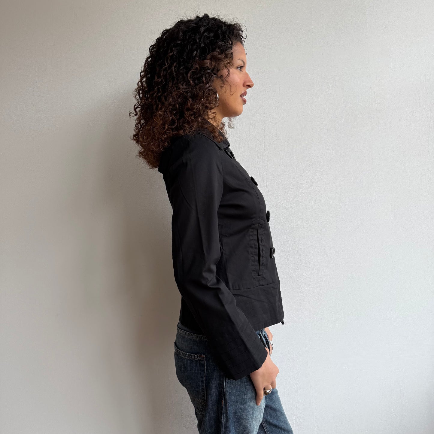 Black peacoat - Size S