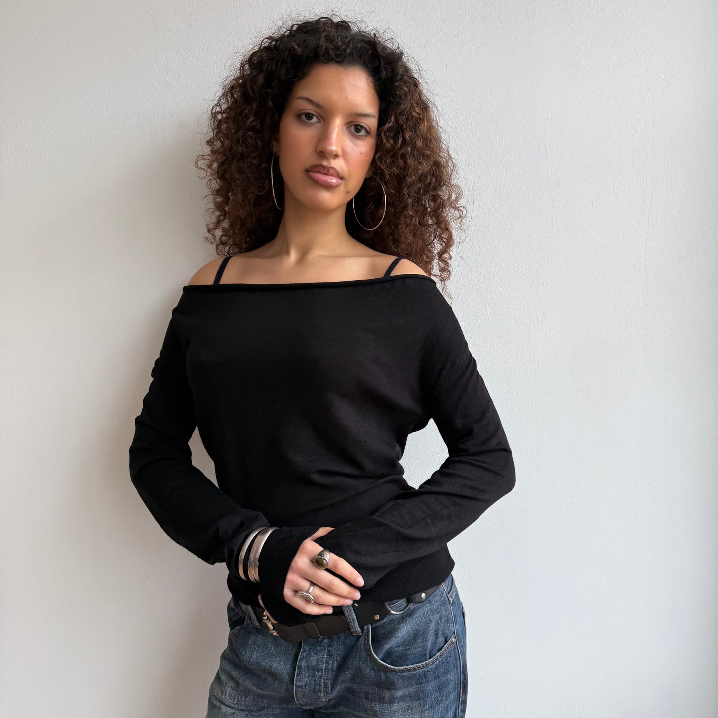 Black slouchy knit - Size S