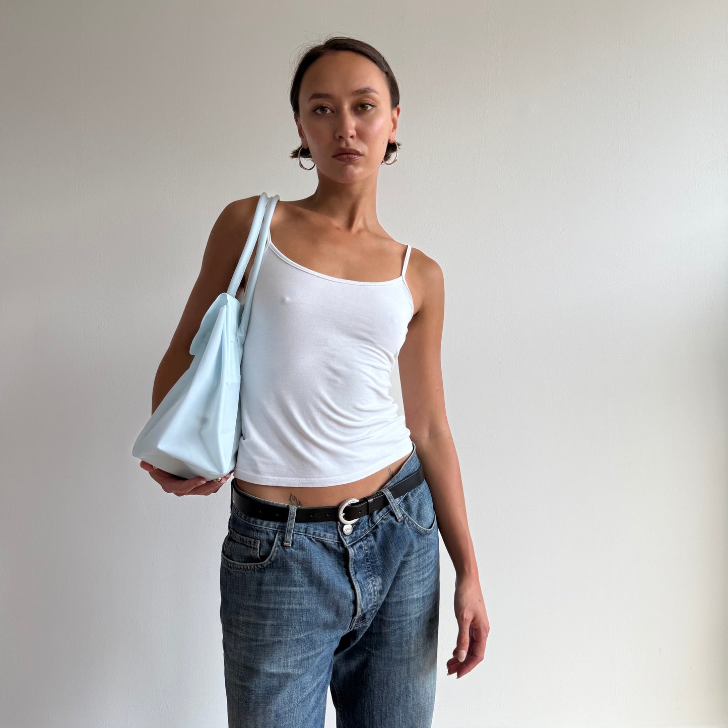 Baby blue jelly ‘firkin’ bag - One Size