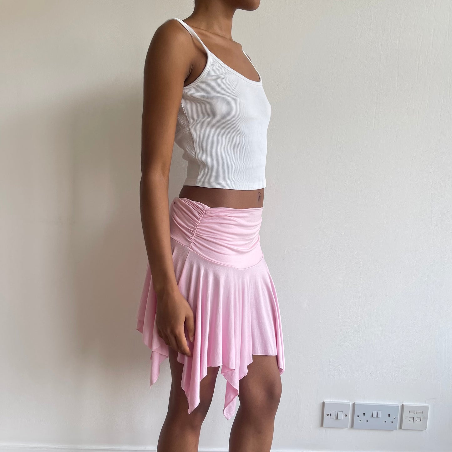 Pink asymmetric fairy skirt - Size S