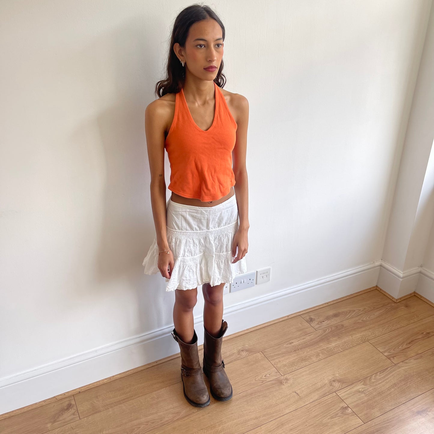 Orange halterneck - Size S