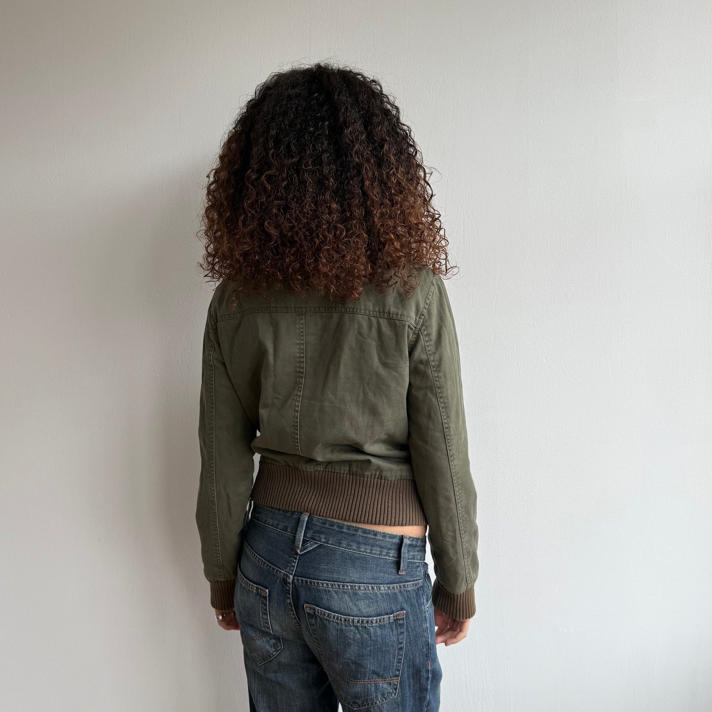 Khaki cargo bomber jacket - Size M