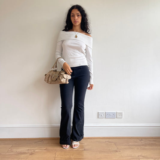 White Bardot jumper - Size S