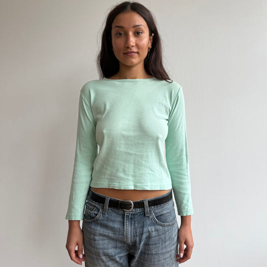 Mint 3/4 sleeve top - Size S