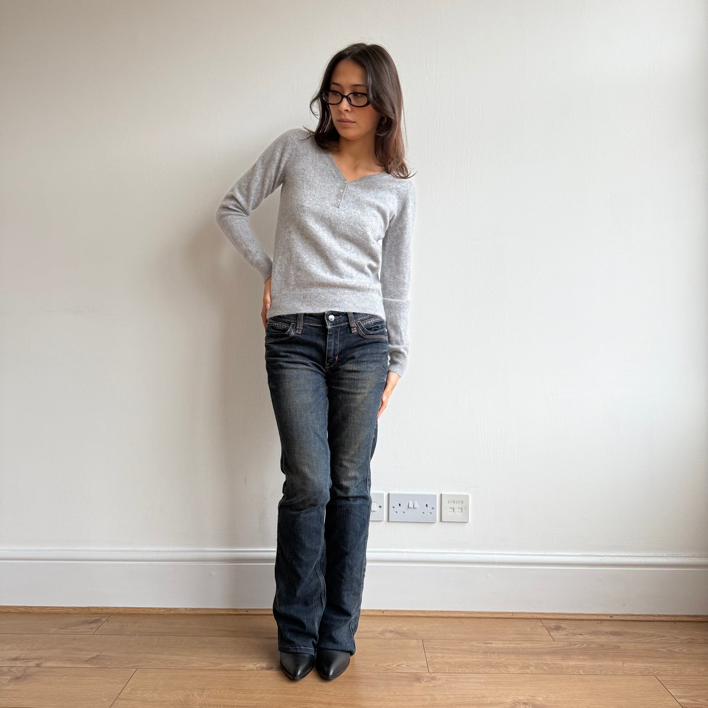 Grey cashmere knit - Size S