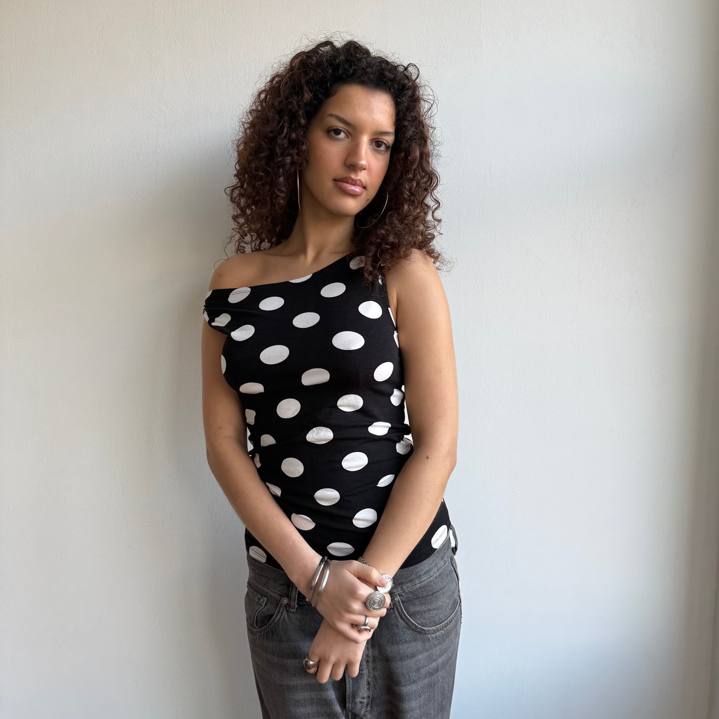 Large polka dot top - Size S