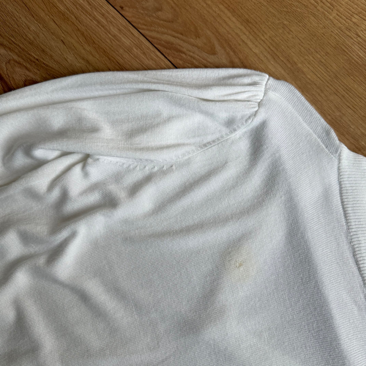 White v neck knit jumper - Size S