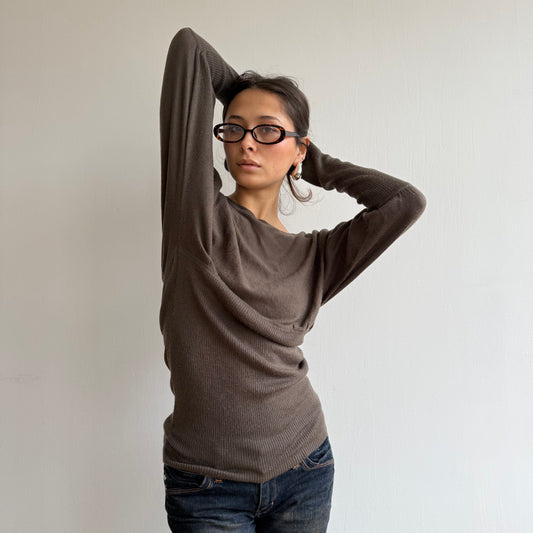 Brown slouchy jumper - Size S