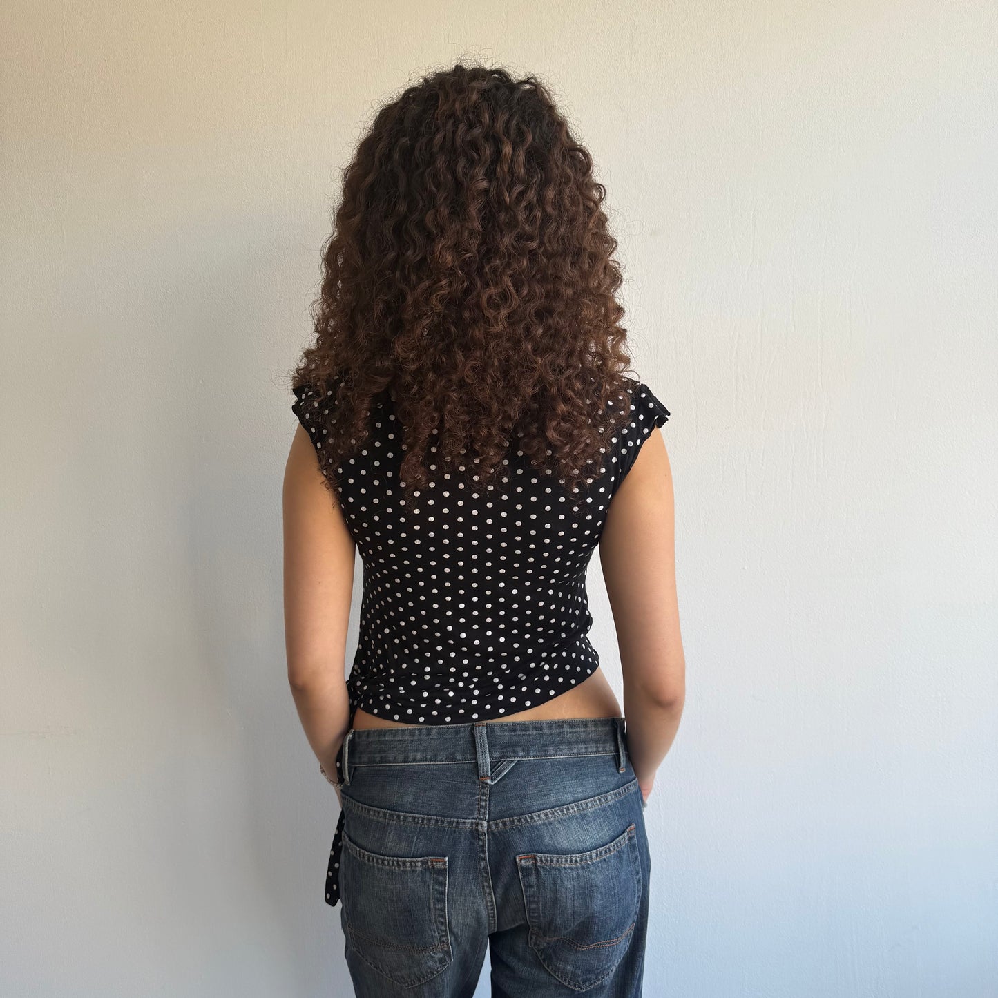 Polka dot wrap top - Size S