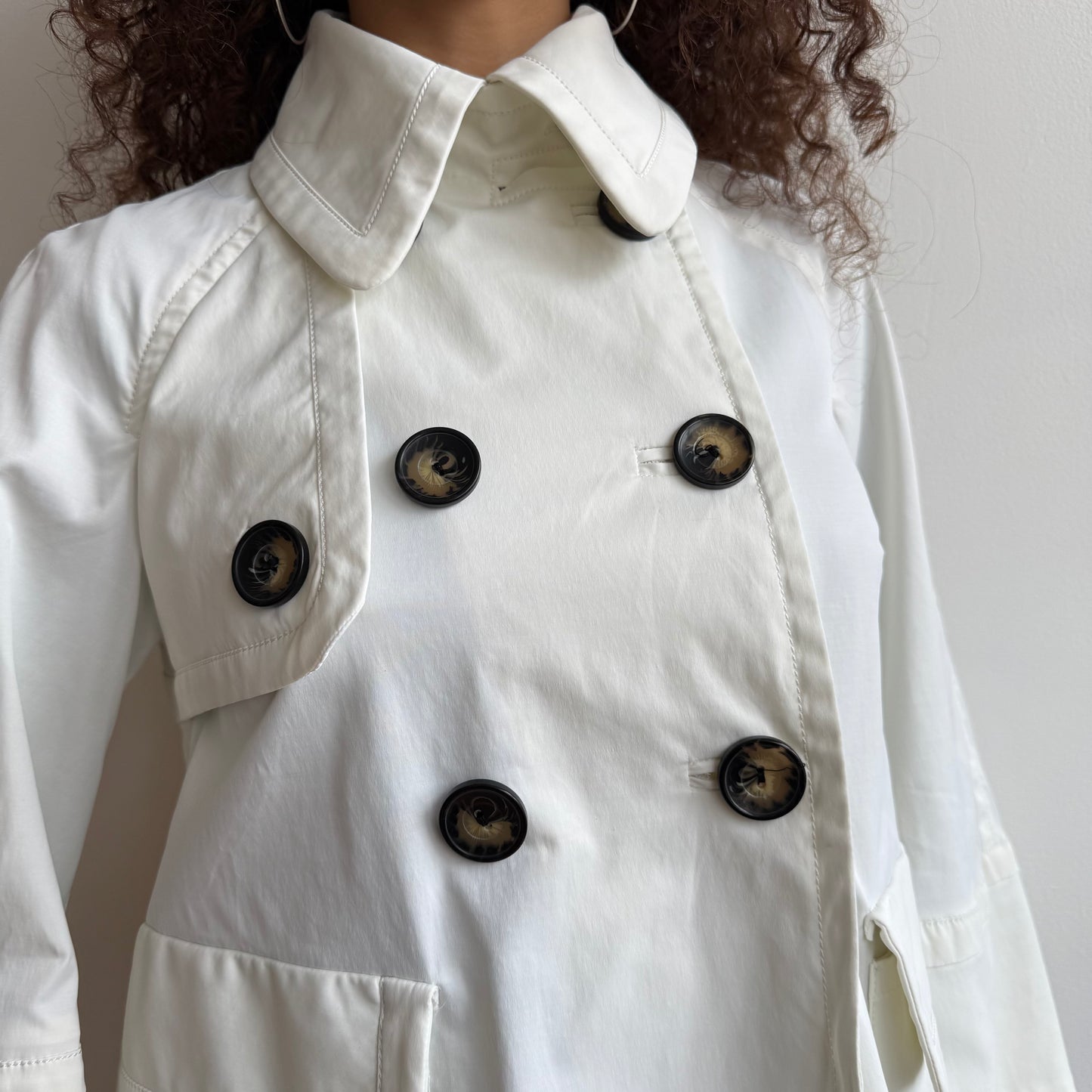 White peacoat trench - Size M/L