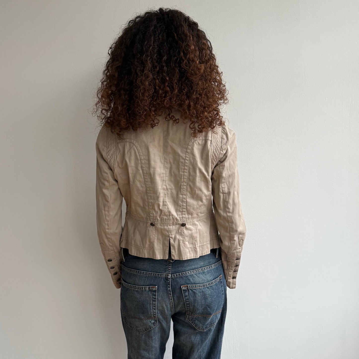 Beige military jacket - Size S