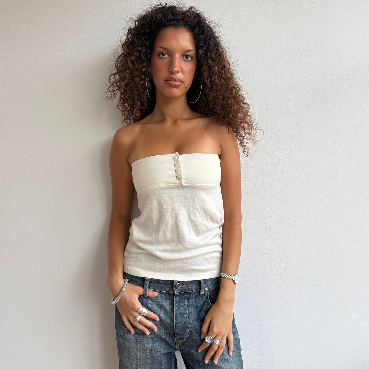 Butter yellow knit bandeau - Size XS