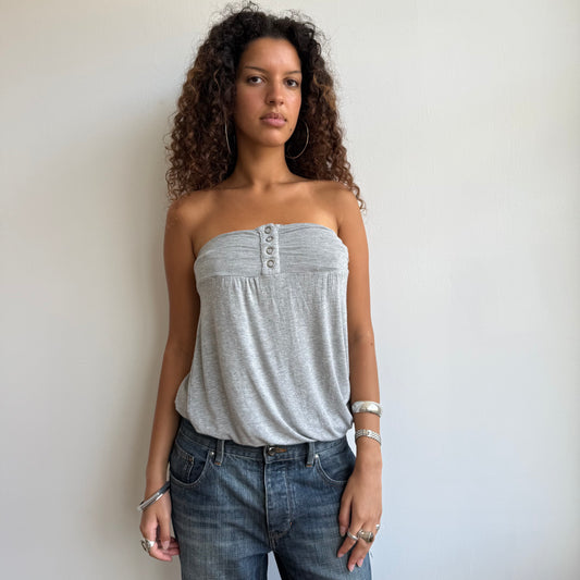 Grey button bandeau - Size S