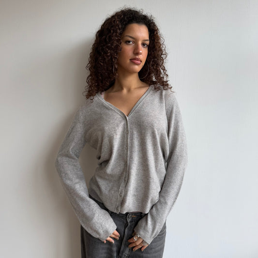 Grey wool cardigan - Size M