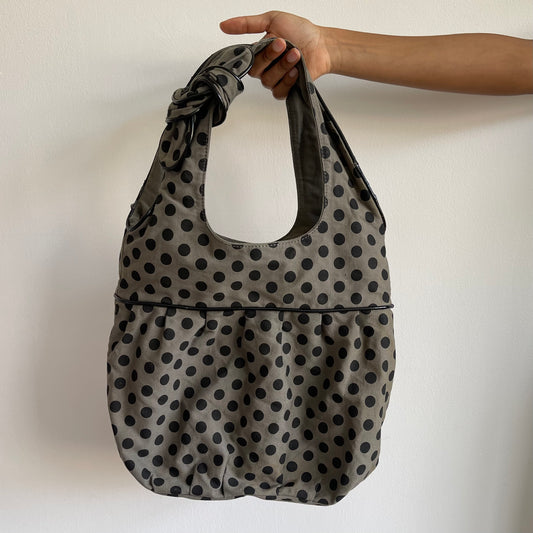 Khaki polka dot bag - OS
