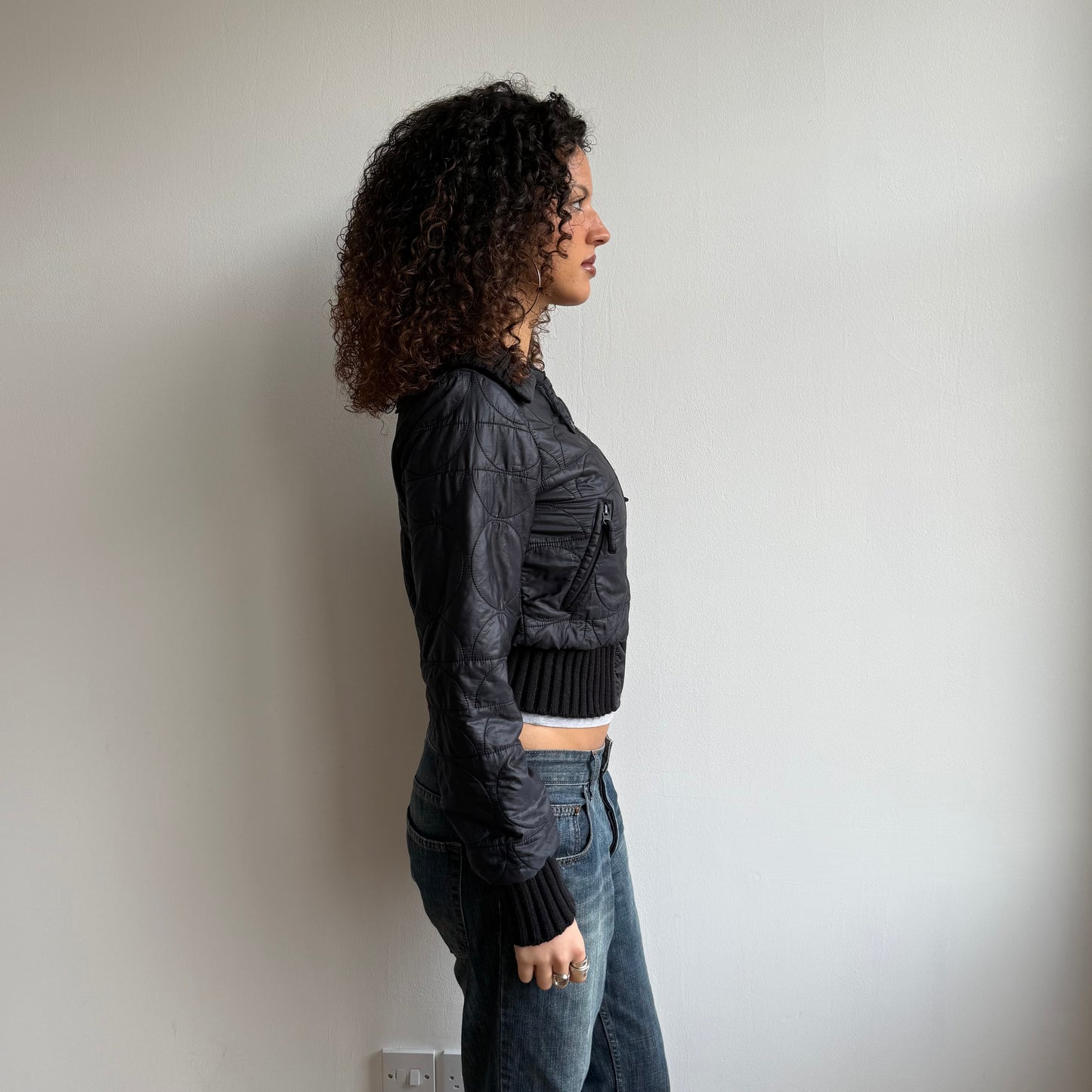 Miss Sixty black quilt puffer - Size S