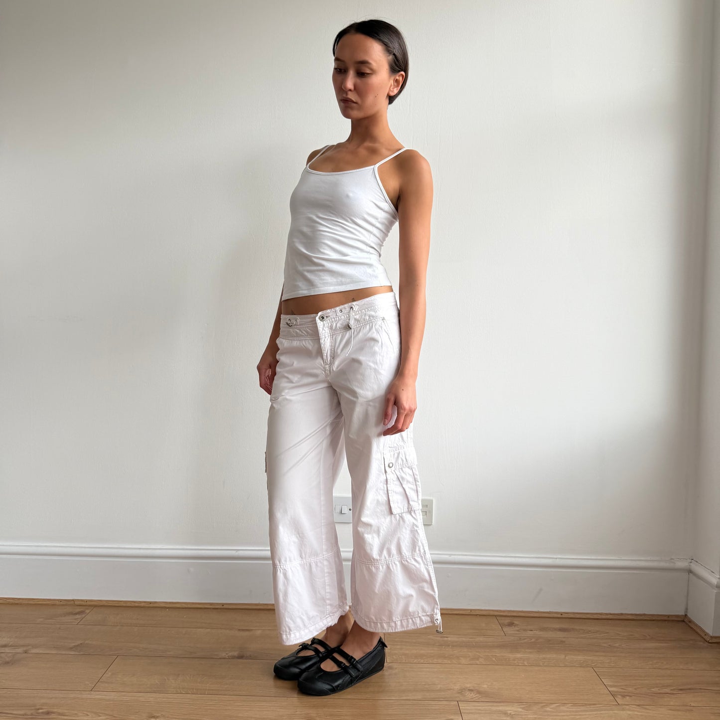 Pale pink toggle capris - Size S