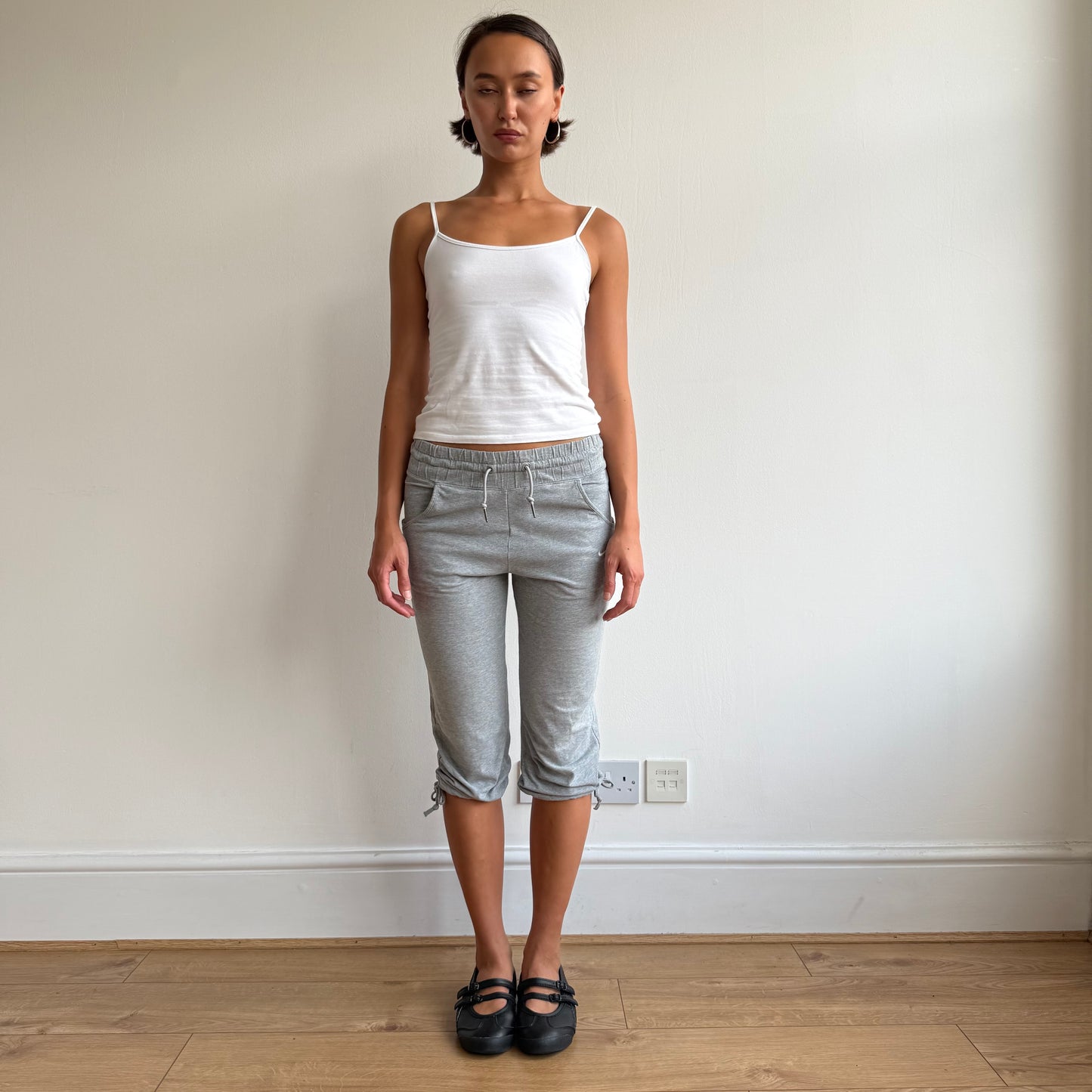 Grey Nike tie ankle capris - Size S