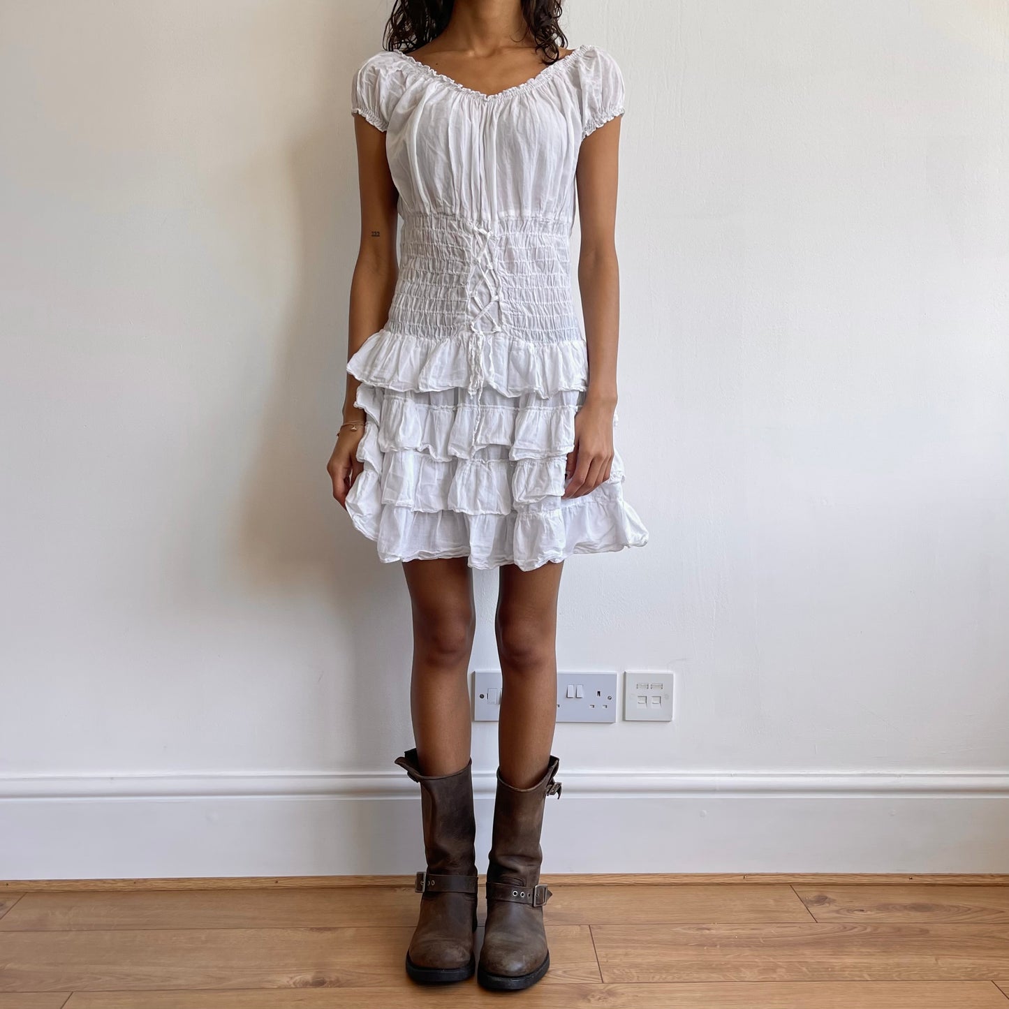 White corset dress - Size O/S