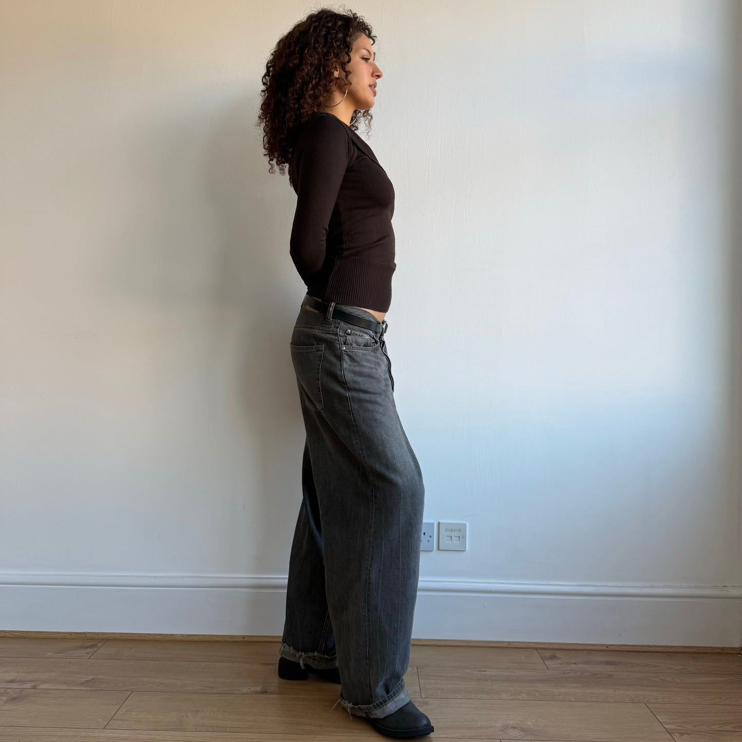 Brown bardot knit - Size S