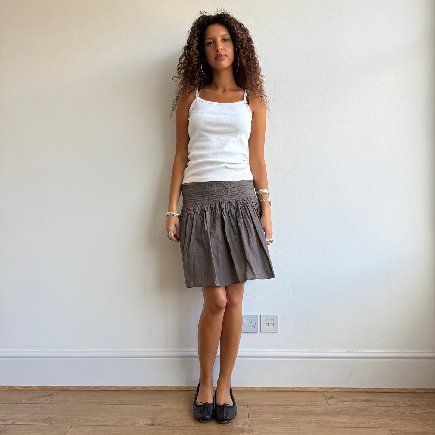 Brown ruched skirt - Size XS/S
