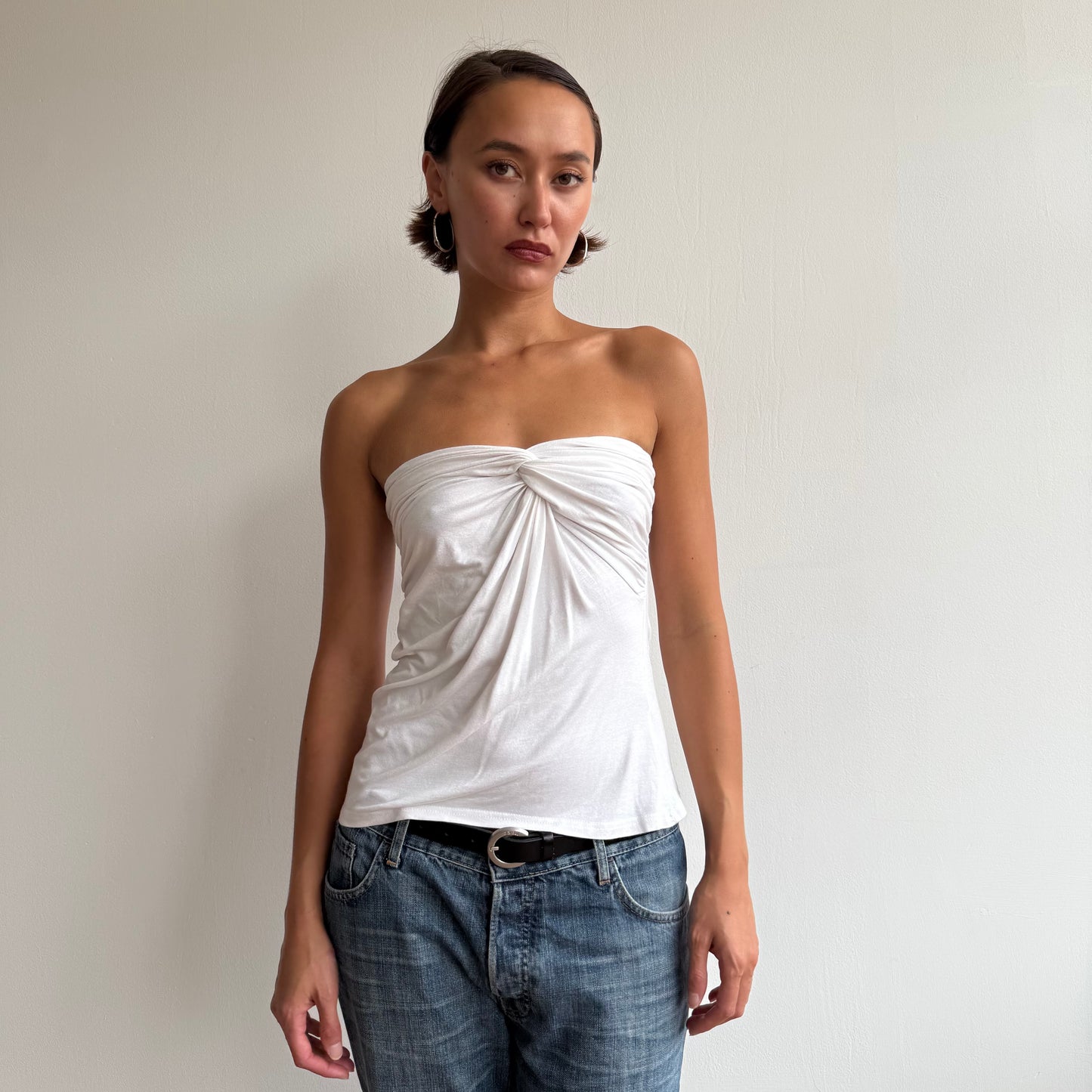 White twist bandeau top - Size S