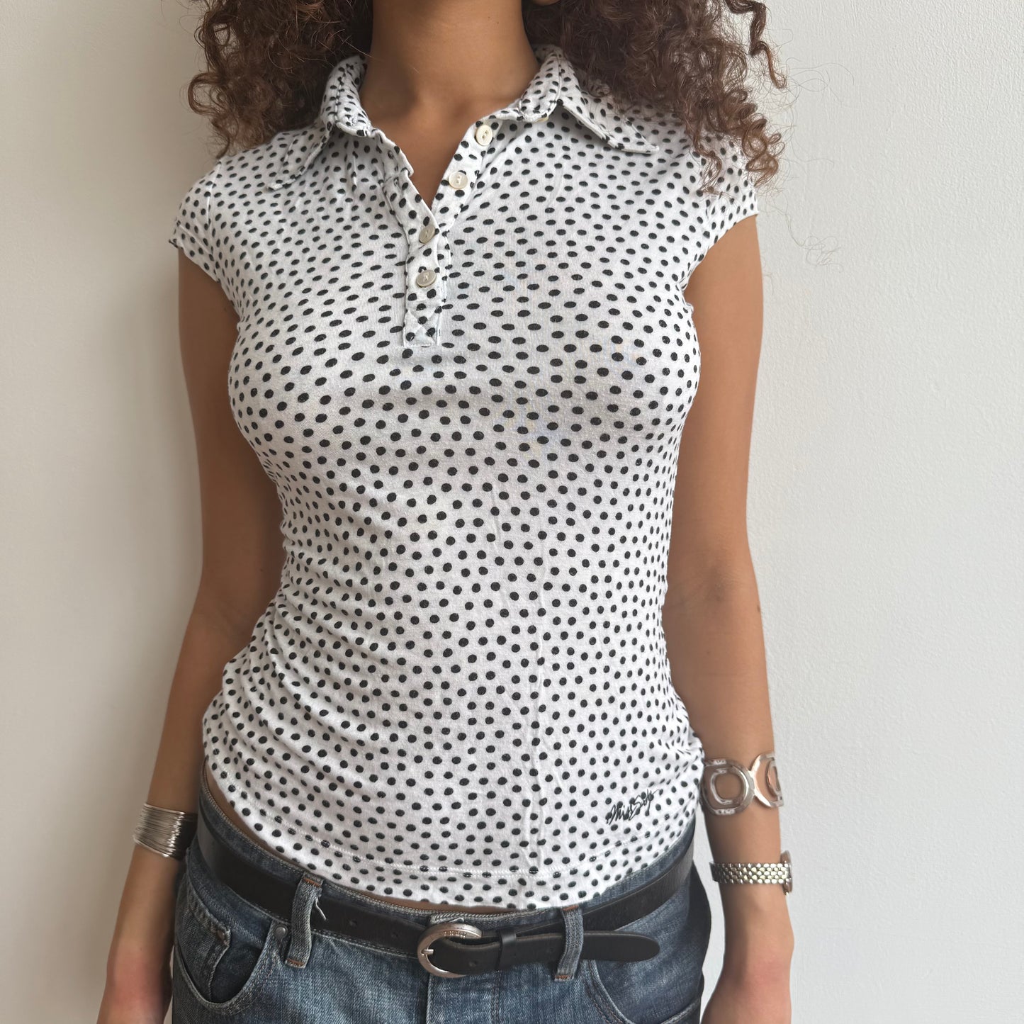 Miss Sixty polka dot polo - Size S
