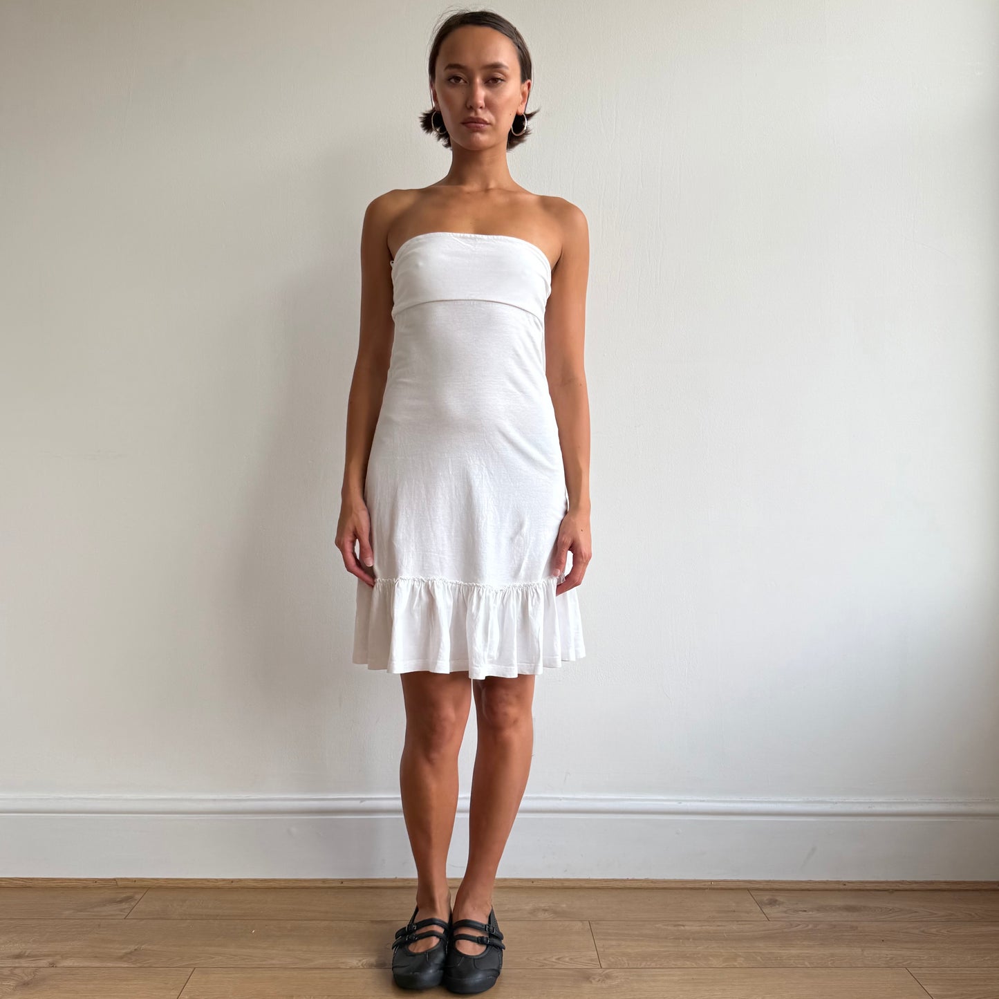 White bandeau midi dress - Size S