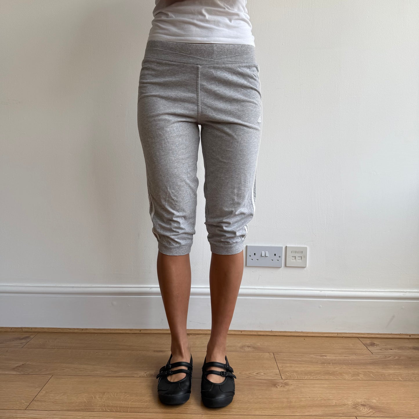 Grey Adidas sporty capris - Size S