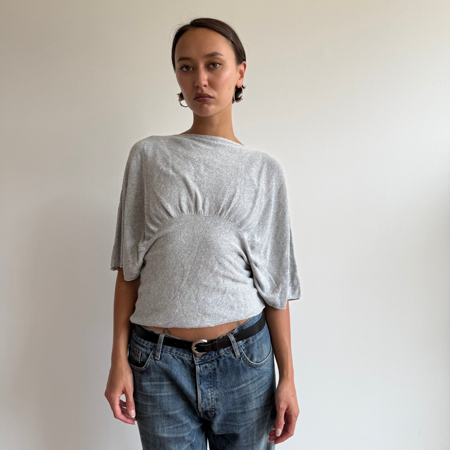 Grey batwing knit - Size S