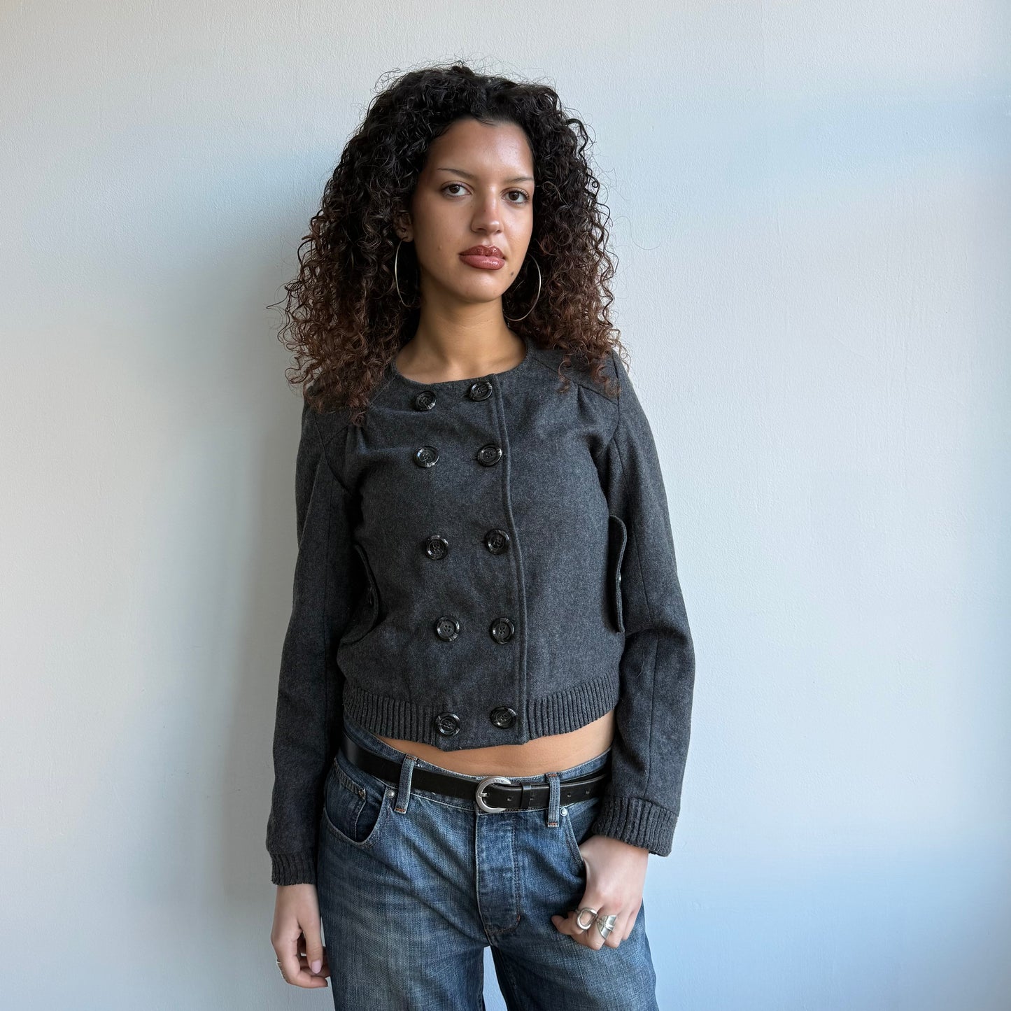 Grey Morgan de Toi military peacoat - Size S
