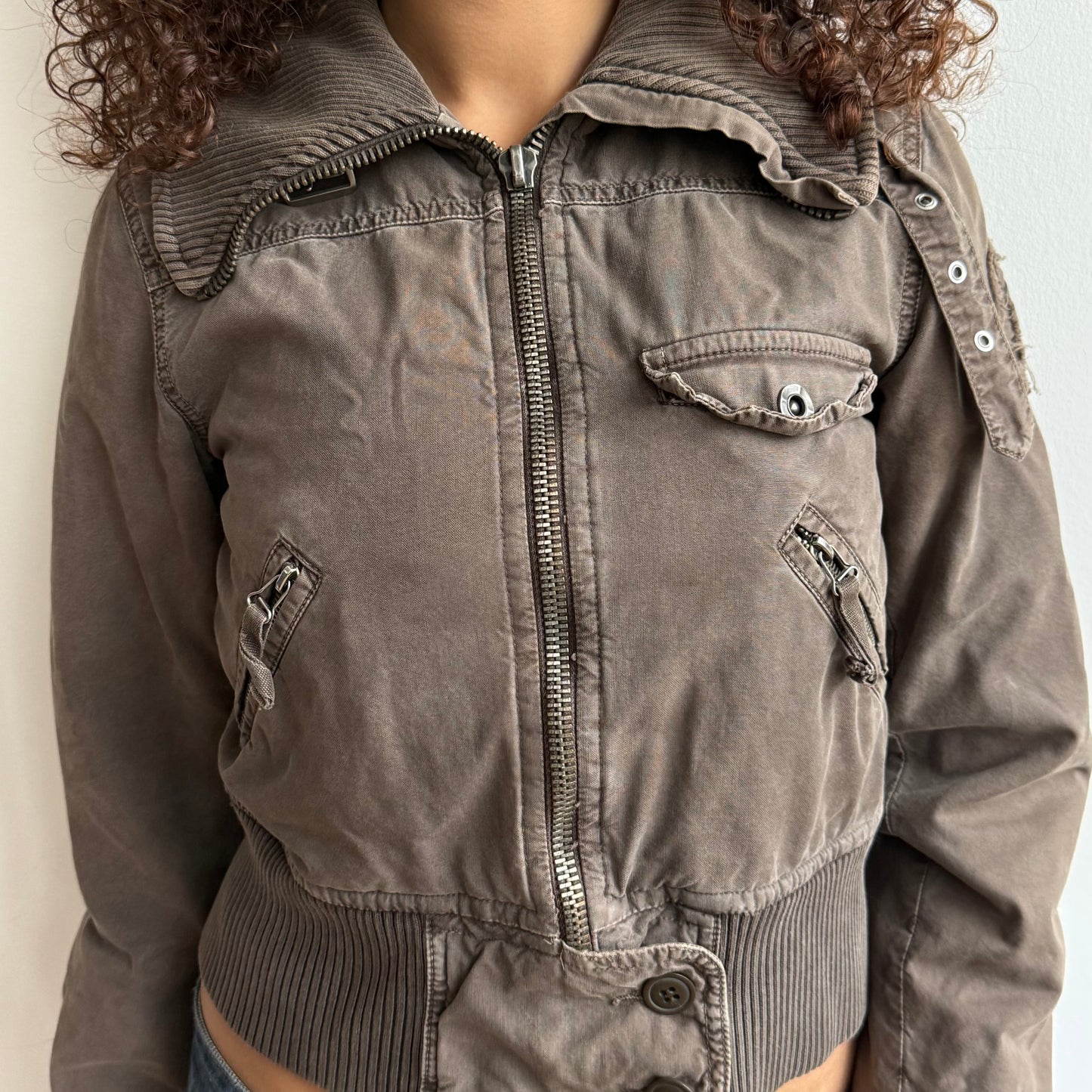 Brown cargo bomber - Size S/M