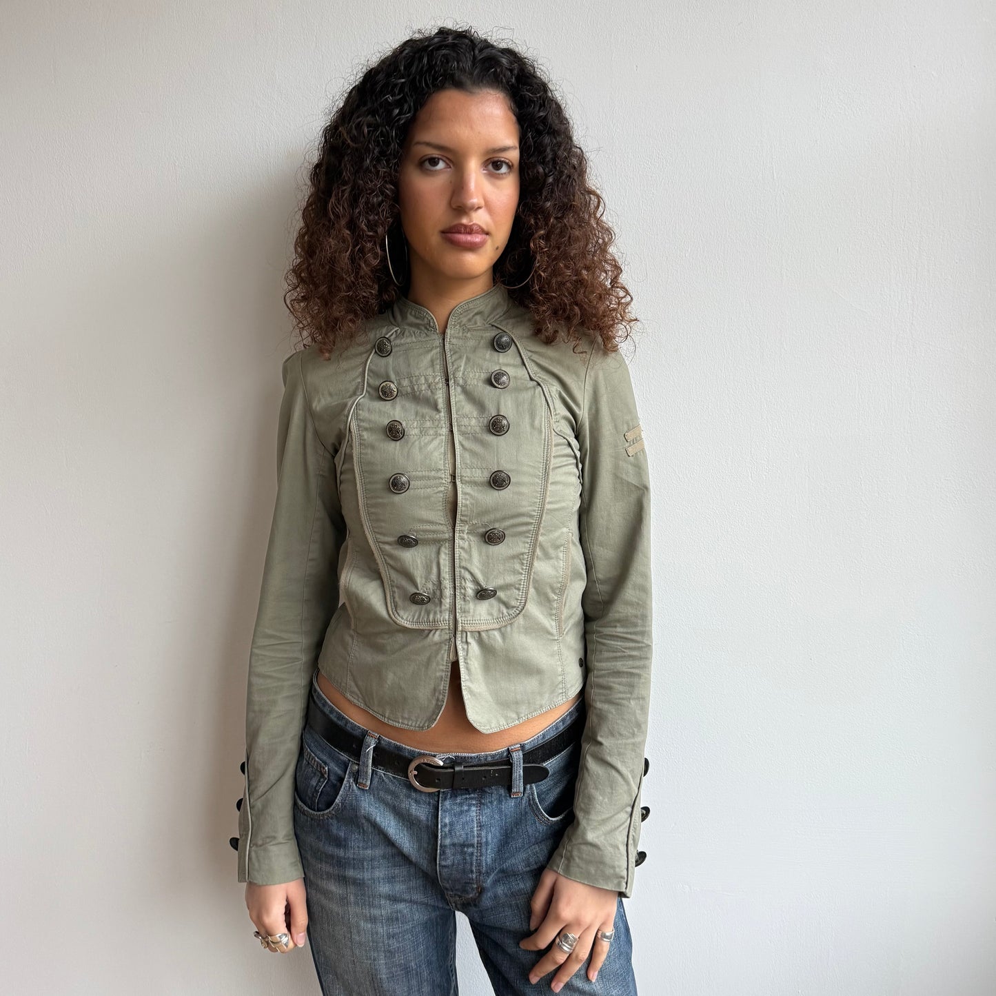 Khaki military jacket - Size S