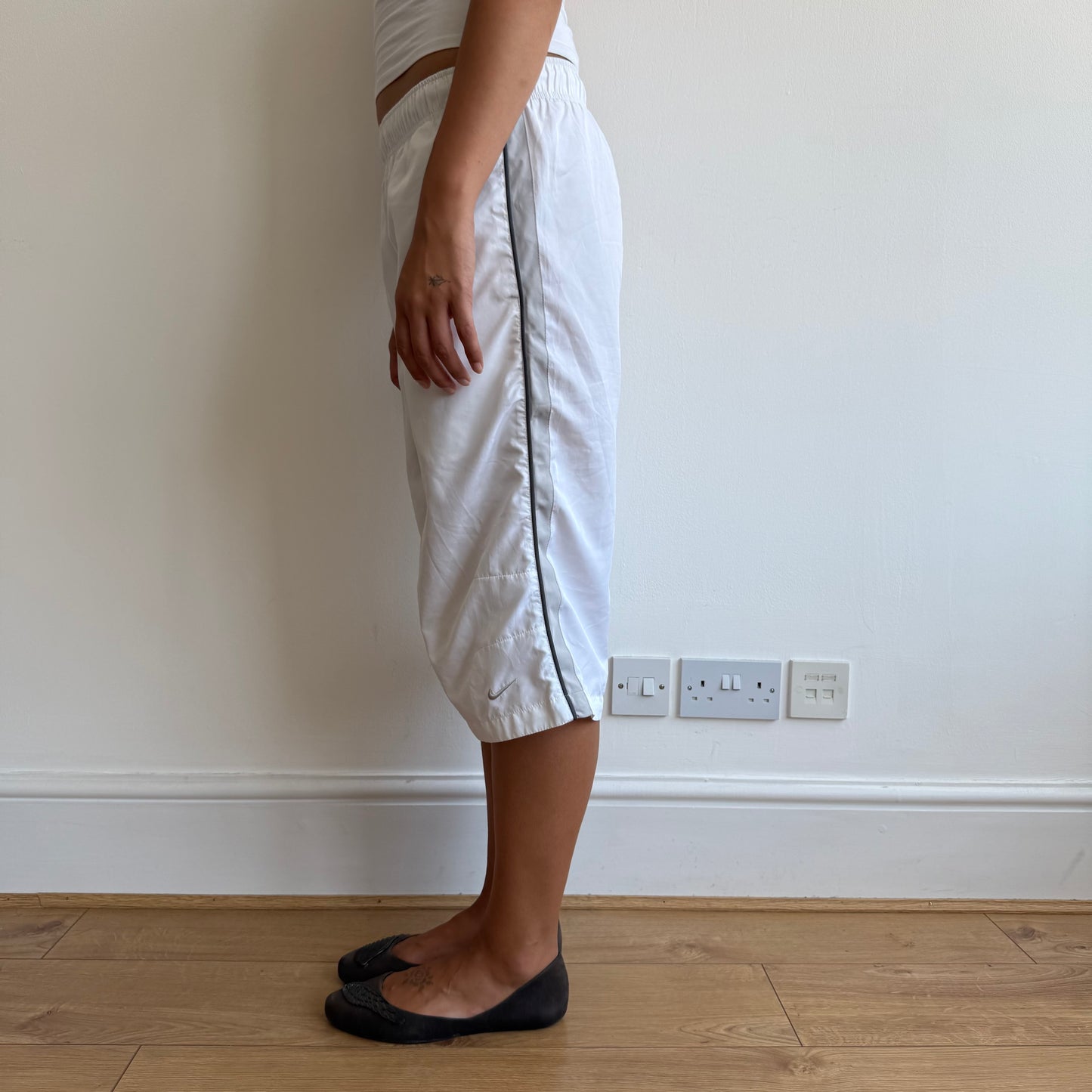 White + grey Nike capris - Size M
