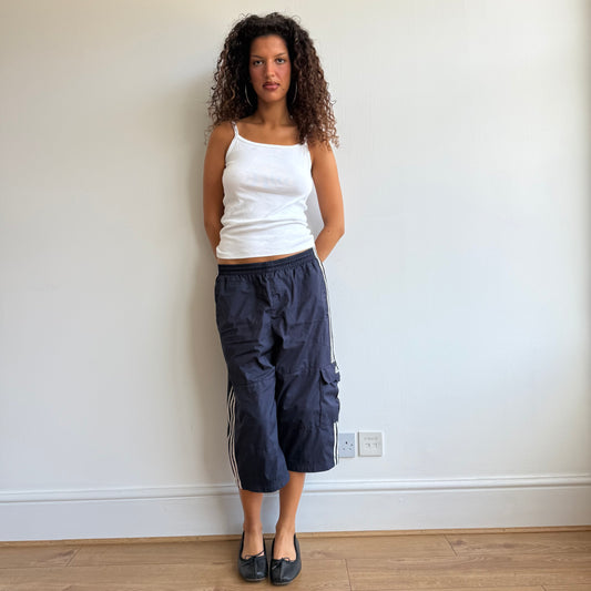 Navy Adidas capris - Size M (1)