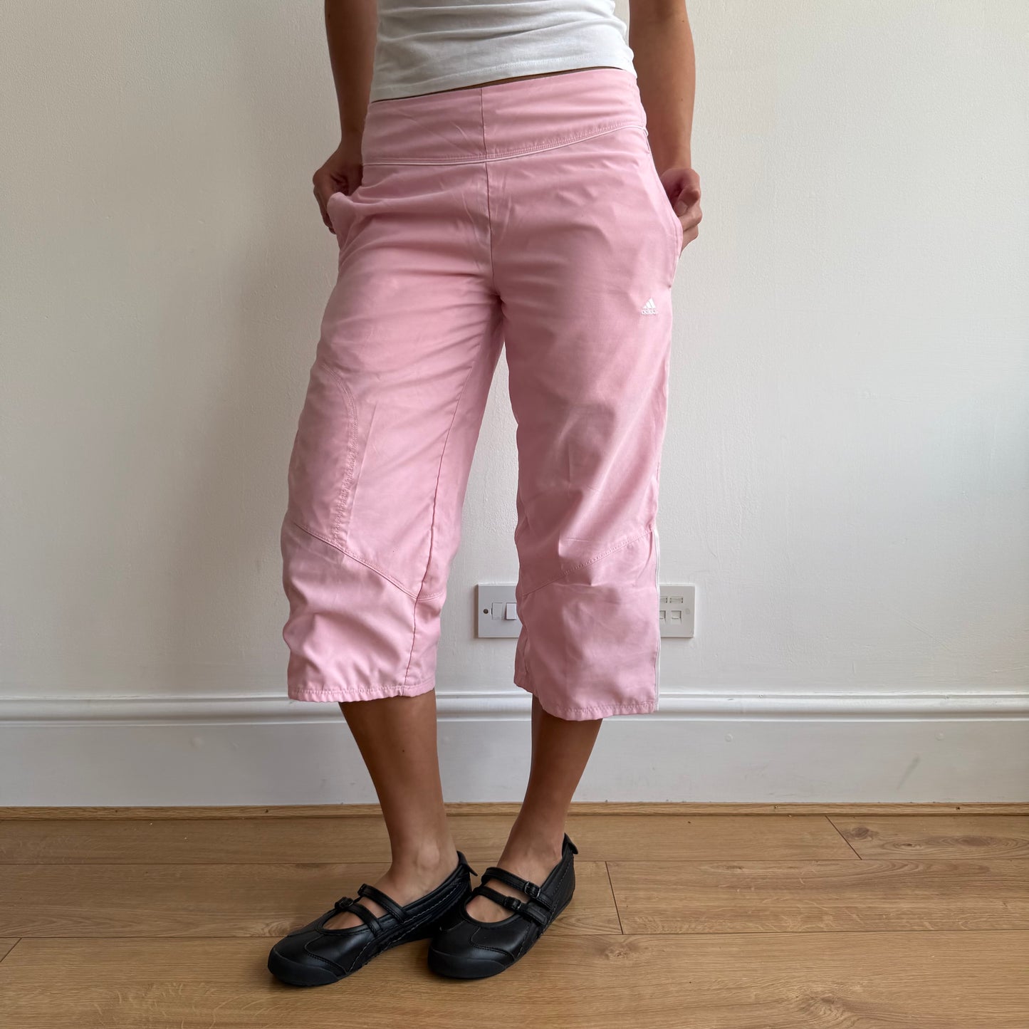 Baby pink Adidas capris - Size XS